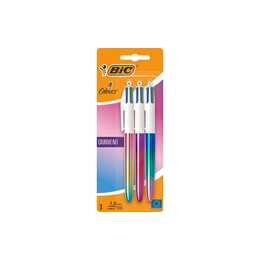 BIC Stylo à bille 4 Colours Gradient (Noir, Bleu, Vert, Rouge)