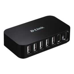 Hub interfaccia a 7 porte D-LINK, USB 2.0, nero