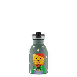 24BOTTLES Bottiglia per bambini Smart Cat Urban (0.25 l, Multicolore)