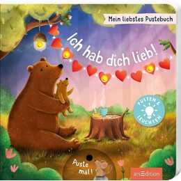 Mein liebstes Pustebuch - Ich hab dich lieb!. Pusten & leuchten