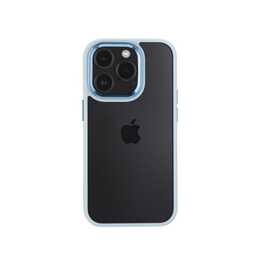 HAMA Backcover Cam Protect (iPhone 14 Pro, Zweifarbig, Transparent, Blau)