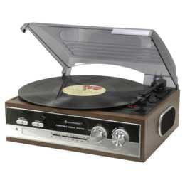 SOUNDMASTER PL 186 Giradischi (Transparente, Marrone, Alluminio)