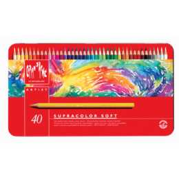 CARAN D'ACHE Crayons de couleur Supracolor (Multicolore, 40 pièce)