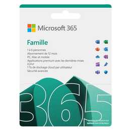 MICROSOFT 365 Family (Licence annuelle, 6x, 12 Mois, Français)