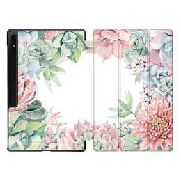 EG Housse (11", Galaxy Tab S9, Fleurs, Rose)