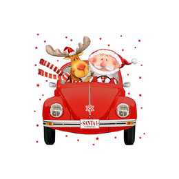 BRAUN + COMPANY Papierserviette Santa's Red Car (33 cm x 33 cm, 20 Stück)