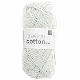 RICO DESIGN Wolle Creative Cotton Aran (50 g, Grau, Blau)