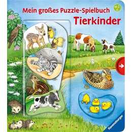 Mein großes Puzzle-Spielbuch: Tierkinder