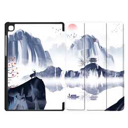 EG coque pour Samsung Galaxy Tab A7 Lite 8.7" (2021) - blanc - peinture de paysage