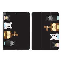 EG iPad Sleeve pour Apple iPad 9.7" 9.7" 9.7" - chiens de dessin animé noirs