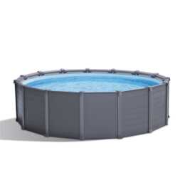 INTEX Piscina fuori terra con struttura tubolare in acciaio Graphite Gray Panel (478 cm x 124 cm)