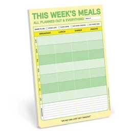 ABRAMS & CHRONICLE BOOKS Haftnotizen Knock Knock: This Week's Meals (40 Blatt, Gelb, Grün)