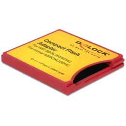 DELOCK CompactFlash Kartenadapter (Gelb, Rot)