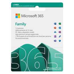 MICROSOFT 365 Family Extra Time (Licenza annuale, 6x, 15 Mesi, Tedesco, Italiano, Francese)