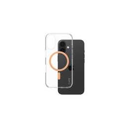 CARE Backcover MagSafe Flagship (iPhone 16, Transparent, Orange)