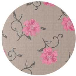 D-C-TABLE Nappe Viviane Grau (160 cm x 160 cm, Rond, Beige, Gris, Pink)