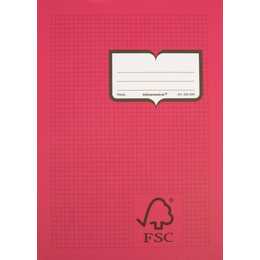 NATURA LINE Cahier (A4, Carreaux, Rose)