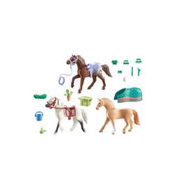 PLAYMOBIL Horses of Waterfall 3 Cavalli: Morgan, Quarter Horse e Shagya Arabian (71356)