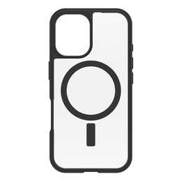 OTTERBOX Backcover MagSafe React Series (iPhone 16, Transparente, Nero)