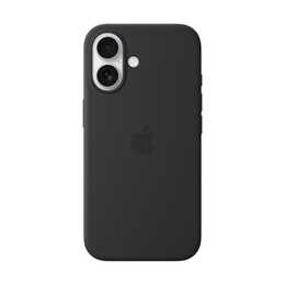 APPLE Backcover Silicone Case MagSafe (iPhone 16, Noir)