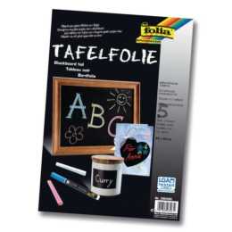 FOLIA Tafelfolie 23 x 33 cm (23 cm x 23 cm, Schwarz)