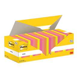 POST-IT Haftnotizen 3M (6 x 100 Blatt, Gelb, Orange, Magenta, Pink)