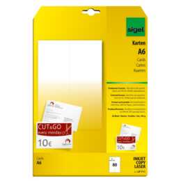 SIGEL LP711 Visitenkarten (80 Blatt, A6, 185 g/m2)