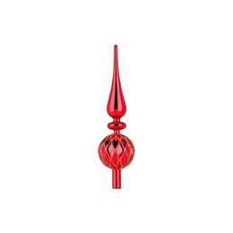 INGES CHRISTMAS DECOR Puntale per albero di Natale Merry Red (Oro, Rosso)