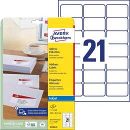 AVERY ZWECKFORM Druckeretikettenbogen (38.1 x 63.5 mm)