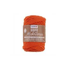 GLOREX Corda macramè Rope (250 g, Arancione)