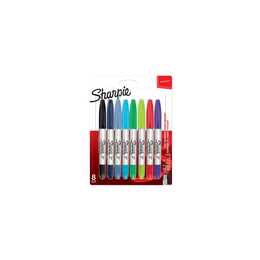 SHARPIE Pennarello indelebile Twin Tip (Multicolore, 8 pezzo)