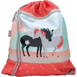 FUNKI Borsa da palestra Horses in Love (Multicolore)