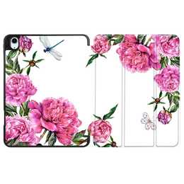 EG coque pour iPad Air 10.9" (2022) 5e génération - rose - fleurs