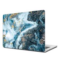 EG Coque rigide (MacBook Air 13" M2 2022, Marbre, Bleu)