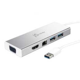 J5 CREATE Dockingstation JUD380 (HDMI, VGA, 2 x USB 3.0 Typ-A, RJ-45 (LAN))