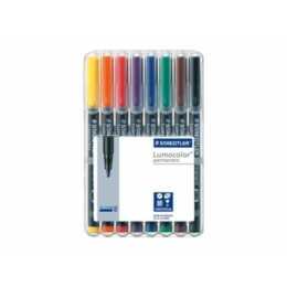 STAEDTLER Pennarello indelebile Lumocolor (Multicolore, 8 pezzo)