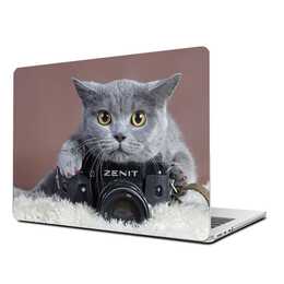 EG Coque rigide (MacBook Air 13" M2 2022, Chats, Gris)