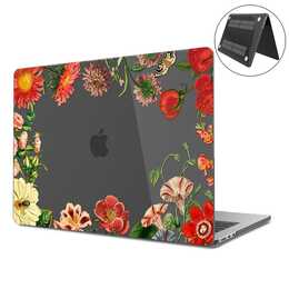 EG Coque rigide (Macbook Air 15" M3 2024, Fleurs, Transparent)