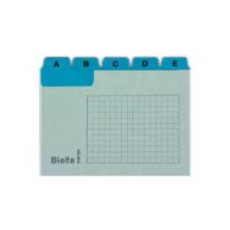 BIELLA Cartes-guides (A7, Bleu, Ligné, 25 pièce)