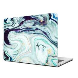 EG Coque rigide (MacBook Air 13" M2 2022, Marbre, Bleu)