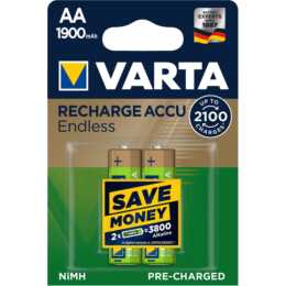 VARTA Endless Batteria (AA / Mignon / LR6, Universale, 2 pezzo)