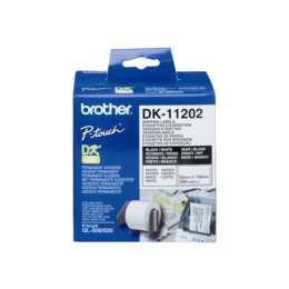 BROTHER DK-11202 Schriftband (Schwarz / Weiss, 62 mm)