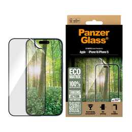 PANZERGLASS Verre de protection d'écran Ultra Wide Fit Matrix (iPhone 16, 1 pièce)