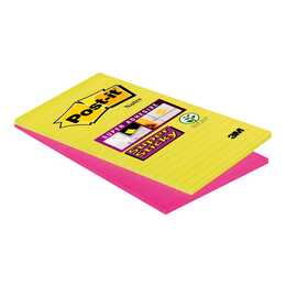 POST-IT Haftnotizen Super Sticky (2 x 45 Blatt, Pink, Grün, Mehrfarbig)