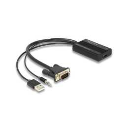 DELOCK Adaptateur vidéo (Jack 3.5 mm, VGA, USB A)