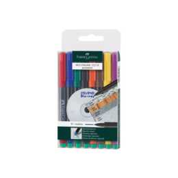 FABER-CASTELL Pennarello indelebile Multimark (Multicolore, 8 pezzo)