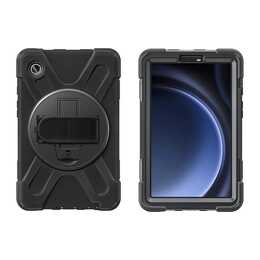 4SMARTS Rugged GRIP Custodie (8.7", Galaxy Tab A9, Nero)