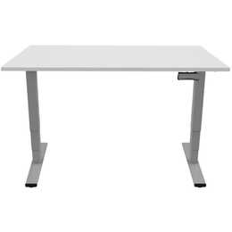 CONTINI Scrivania (160 cm x 80 cm, Grigio, Grigio scuro)