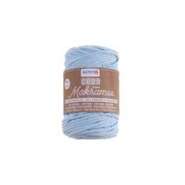 GLOREX Cordon macramé (250 g, Bleu clair, Bleu)