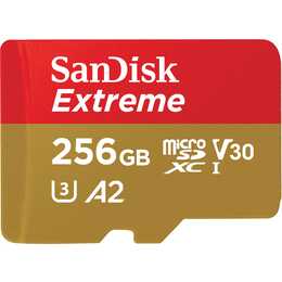 SANDISK MicroSDXC Extreme (Class 3, 256 GB, 160 MB/s)